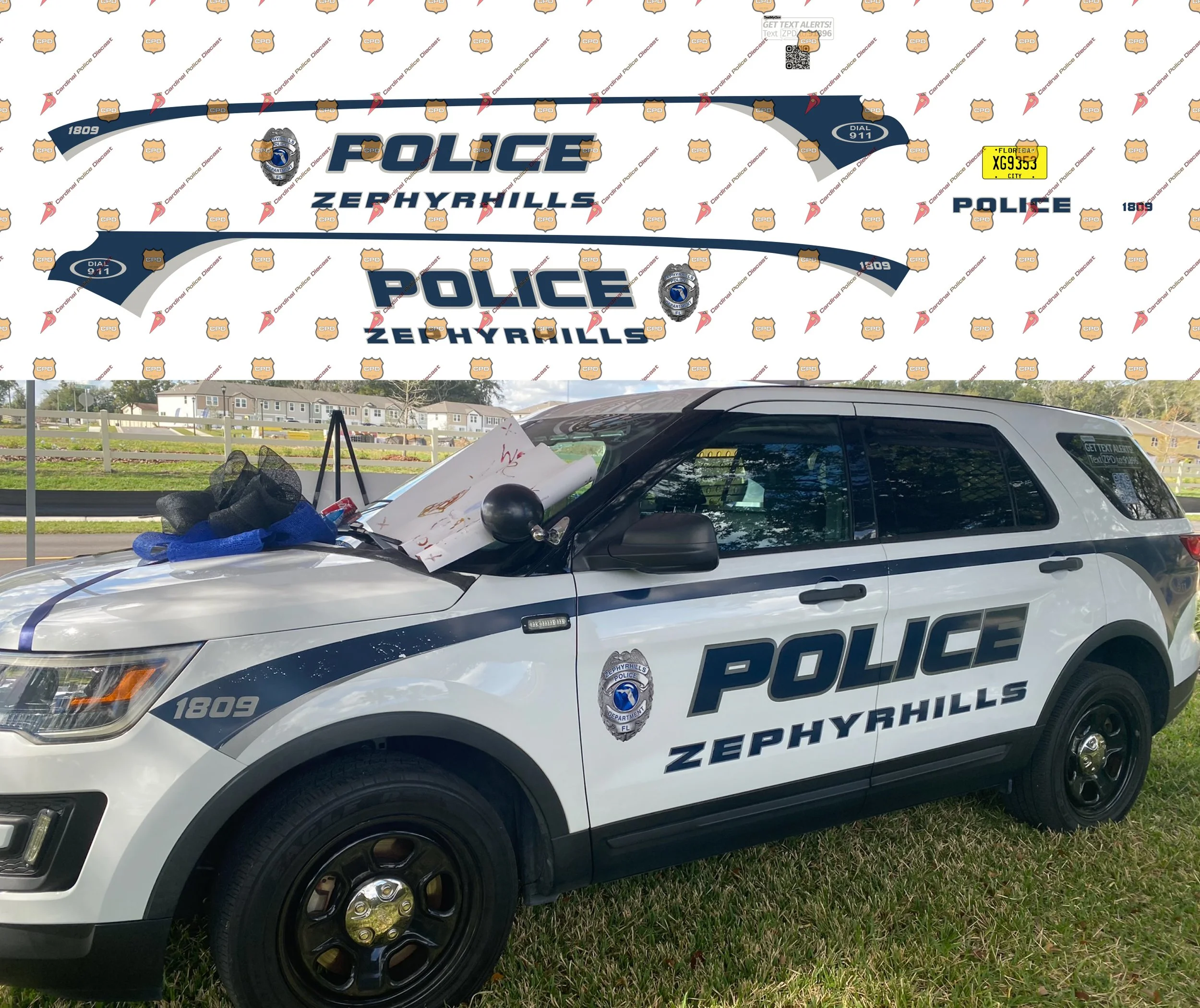 Zephyrhills, FL Police Department — Cardinal Police Diecast